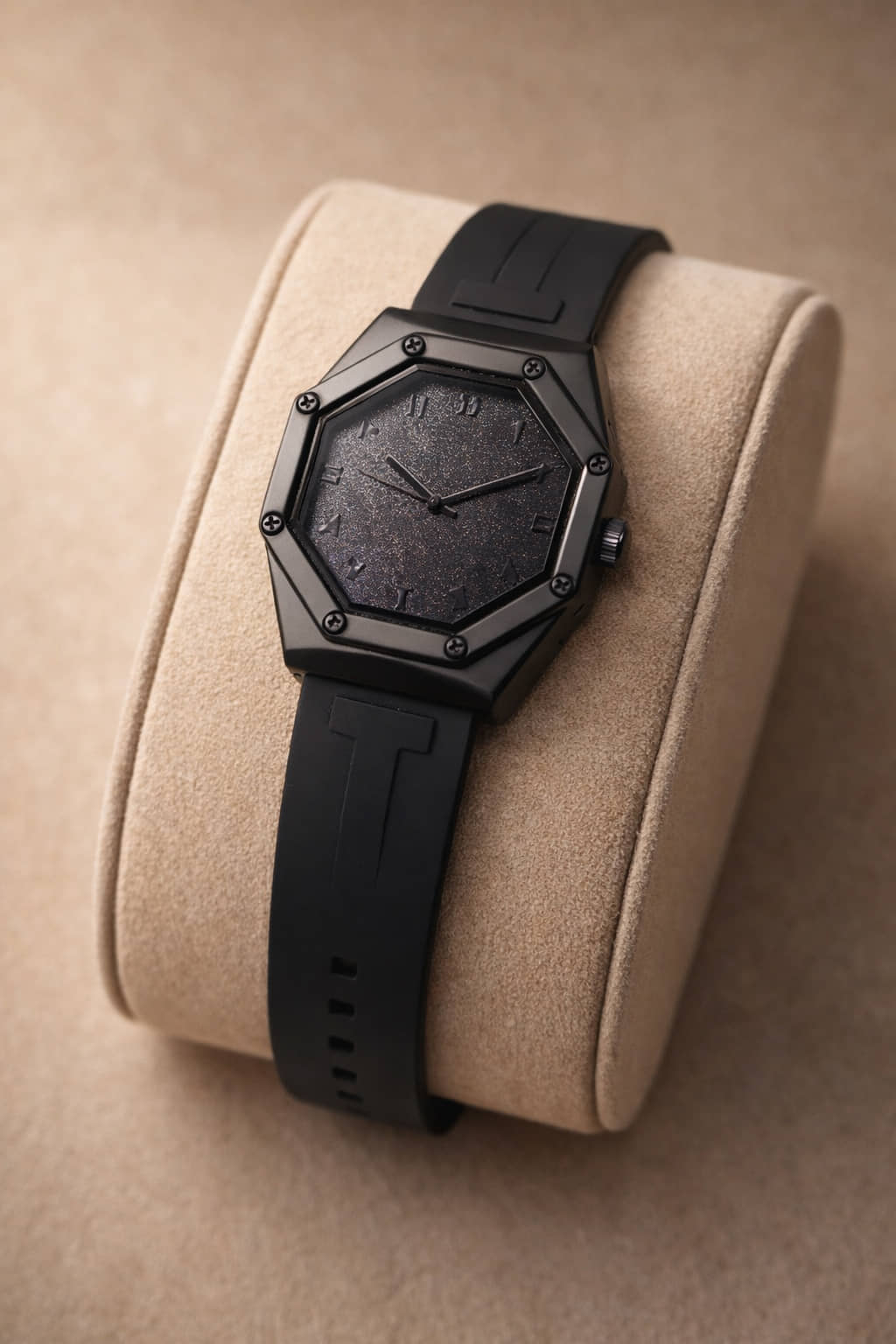 niyatifab Black Silicon Analog Men's Watch