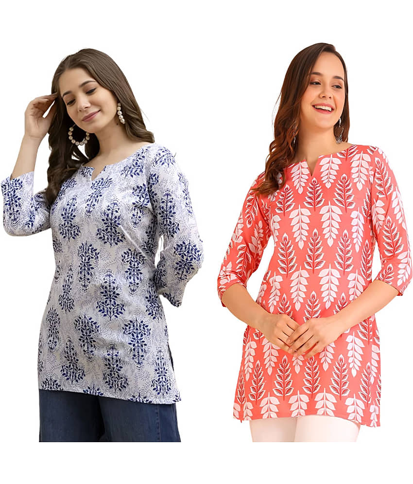 AK FASHION MALL Women Cotton Blend Printed A-line Kurti ( Blue ) - Kurtis, Tunics | Buy online on ZillyBuy