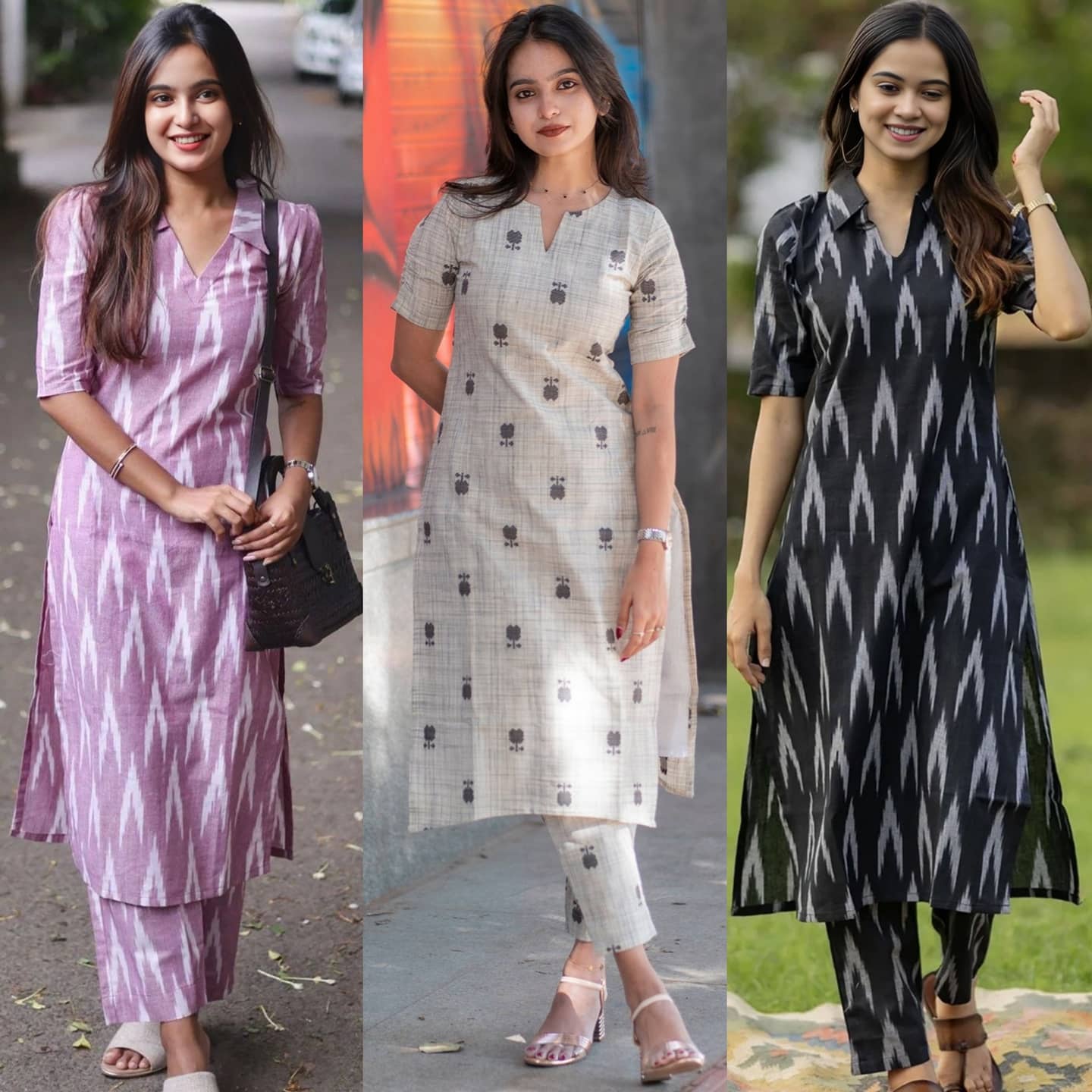 YAGNIK FASHION Women Cotton Printed A-line Kurti With Pants ( Multicolor )
