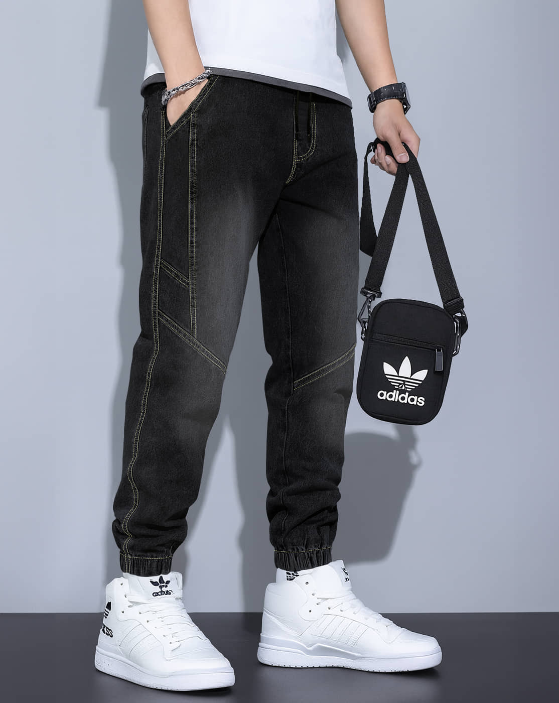 Eyebogler Solid Men's Jeans - Black ( Pack of 1 ) - Jeans | Buy online on ZillyBuy
