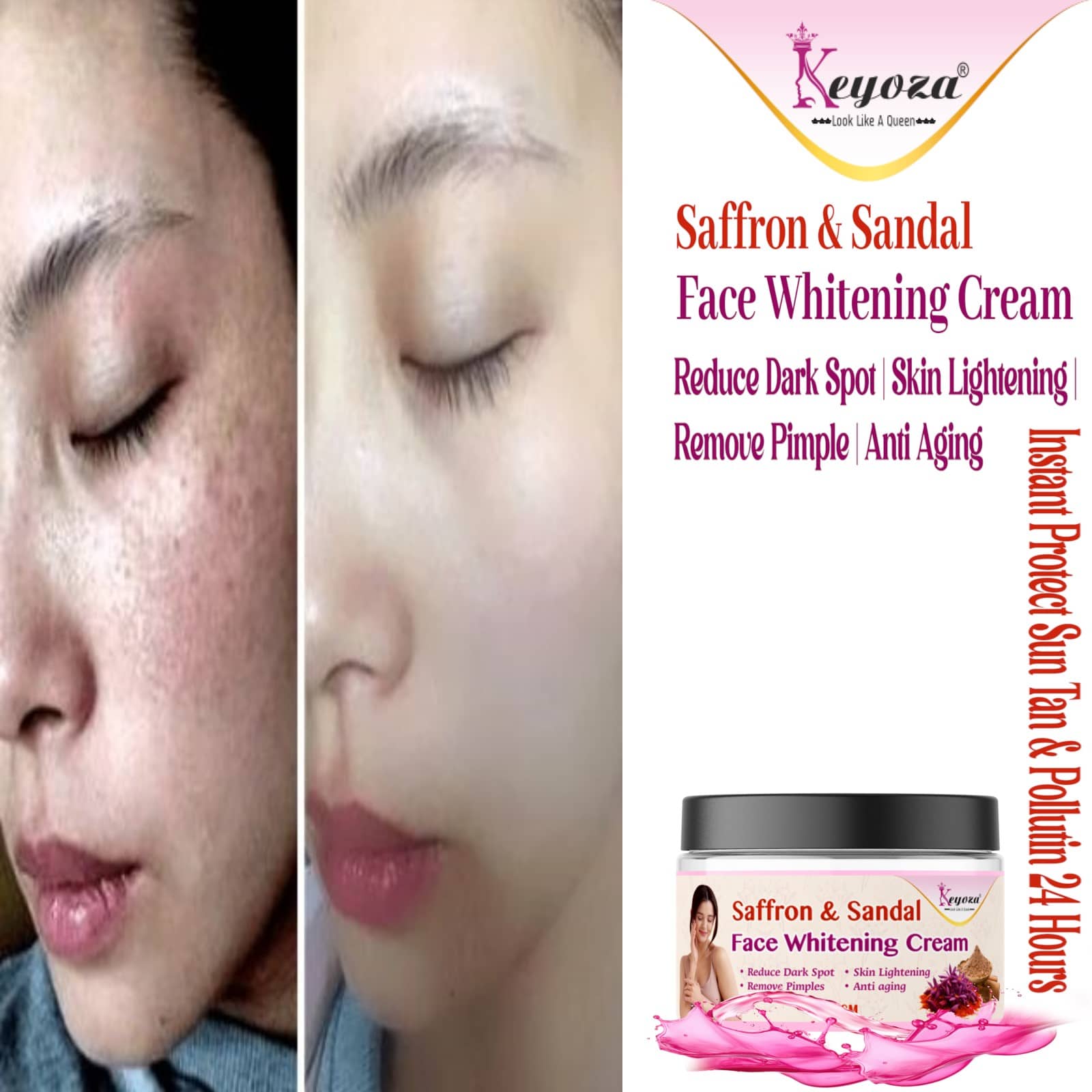 Mistine Glutathione Intensive Whitening Facial Cream Skin Whitening & Skin  Fairness Cream 30g