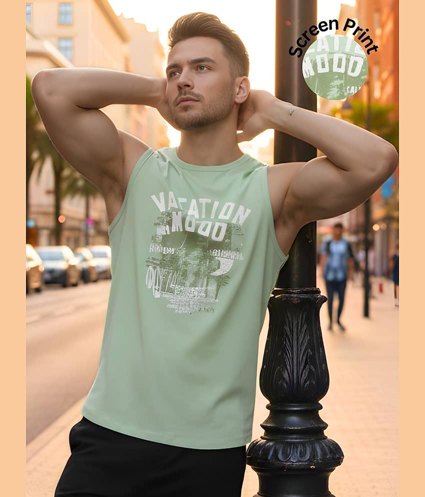 Rigo Pack of 1 Cotton Gym Vest For Men ( Green ) - Nightwear & Loungewear | Buy online on ZillyBuy