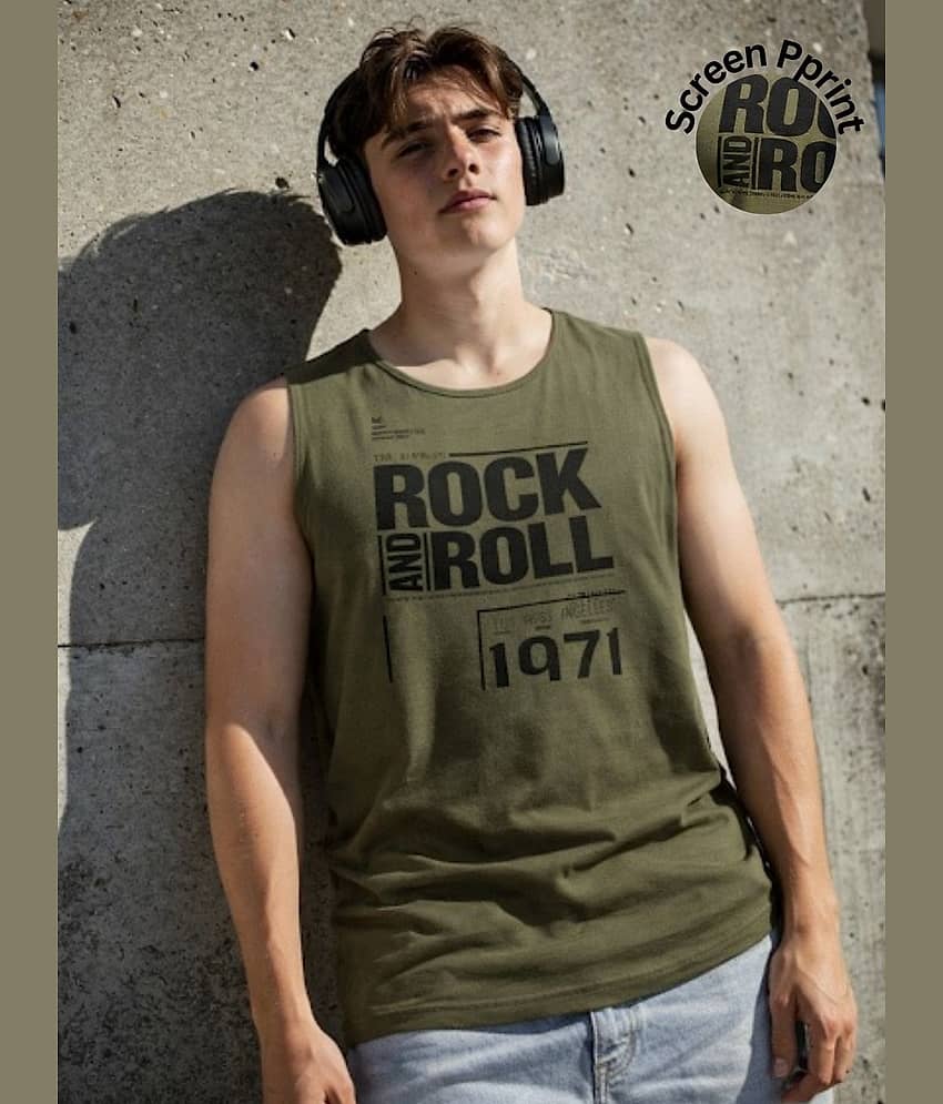 Rigo Pack of 1 Cotton Gym Vest For Men ( Green ) - Nightwear & Loungewear | Buy online on ZillyBuy