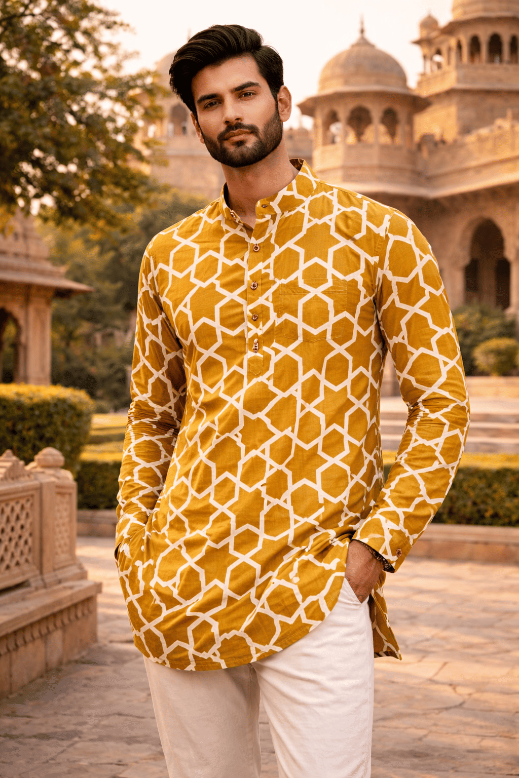 Frionkandy Cotton Printed Regular Kurta For Men ( Multi ) - Kurtas & Kurta Sets | Buy online on ZillyBuy