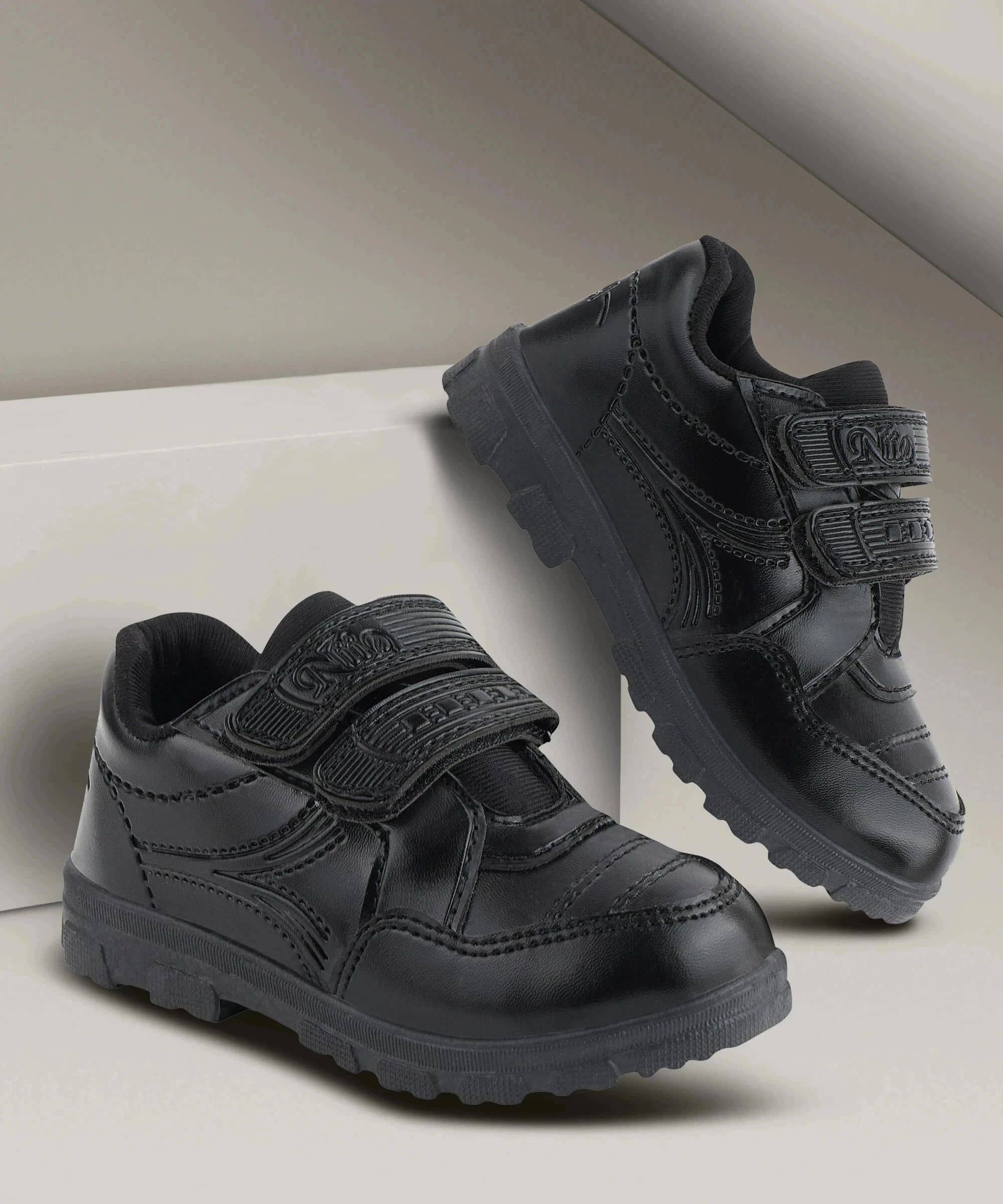 PUPINE - Black Boy's School Shoes ( 1 Pair ) - Formal Shoes | Buy online on ZillyBuy