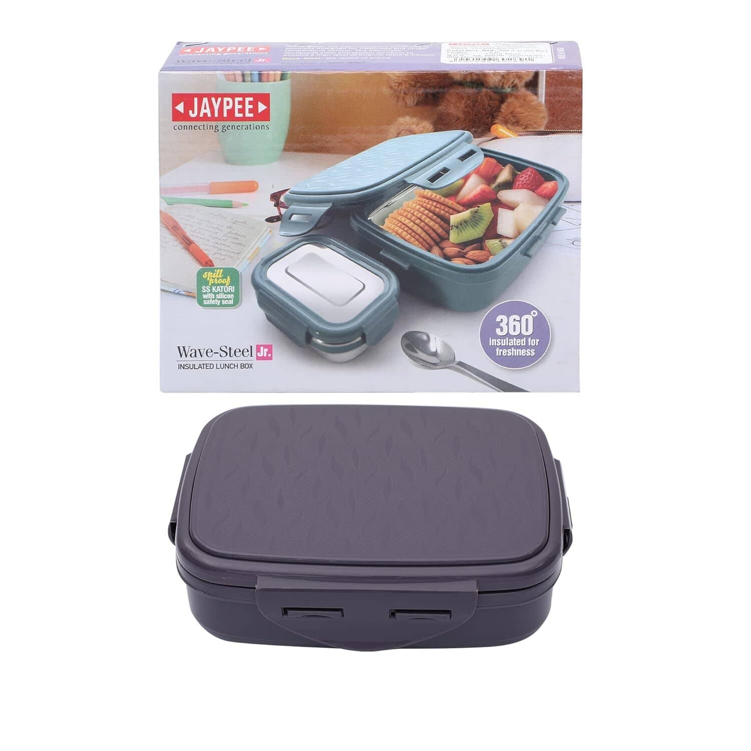 Jaypee Wavesteel Junior Stainless Steel Insulated Lunch Box 1 - Container ( Pack of 1 )