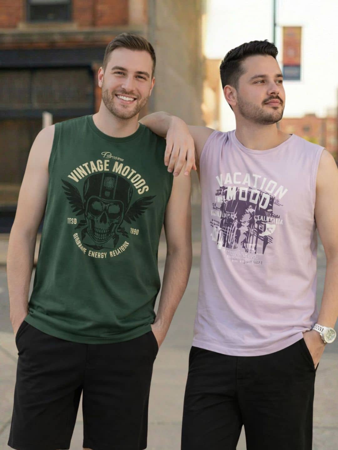 Rigo Pack of 2 Cotton Gym Vest For Men ( Multicolor ) - Nightwear & Loungewear | Buy online on ZillyBuy