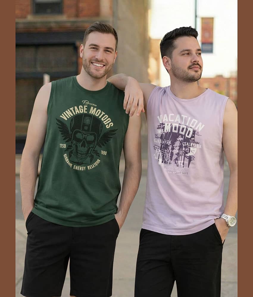 Rigo Pack of 2 Cotton Gym Vest For Men ( Multicolor ) - Nightwear & Loungewear | Buy online on ZillyBuy