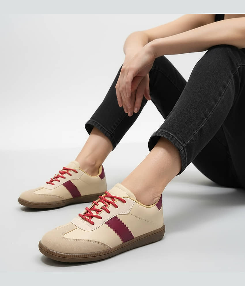 Fashion Victim Beige Women's Sneakers - Casual Shoes | Buy online on ZillyBuy