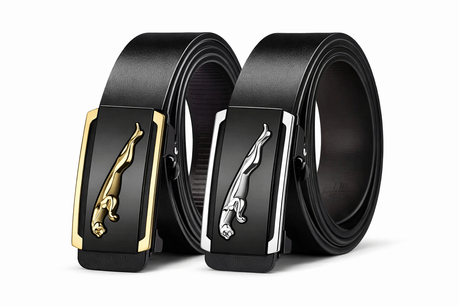 BAYEMA - Black Synthetic Men's Formal Belt ( Pack of 2 )