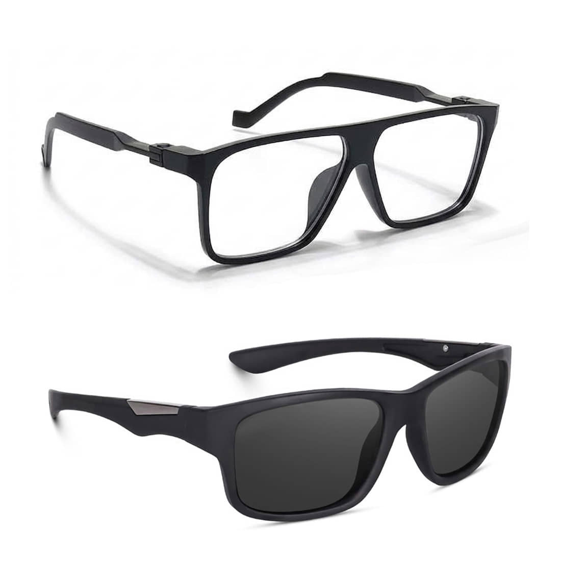 Elligator Black Square Sunglasses ( Pack of 2 ) - Sunglasses | Buy online on ZillyBuy