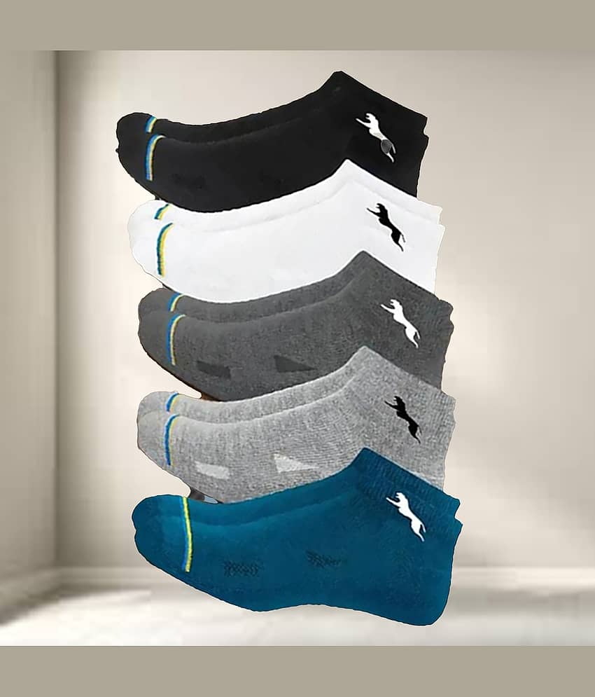 VAMEAR Pack of 5 Men's Cotton Blend Ankle Length Socks ( Multicolor ) - Socks | Buy online on ZillyBuy