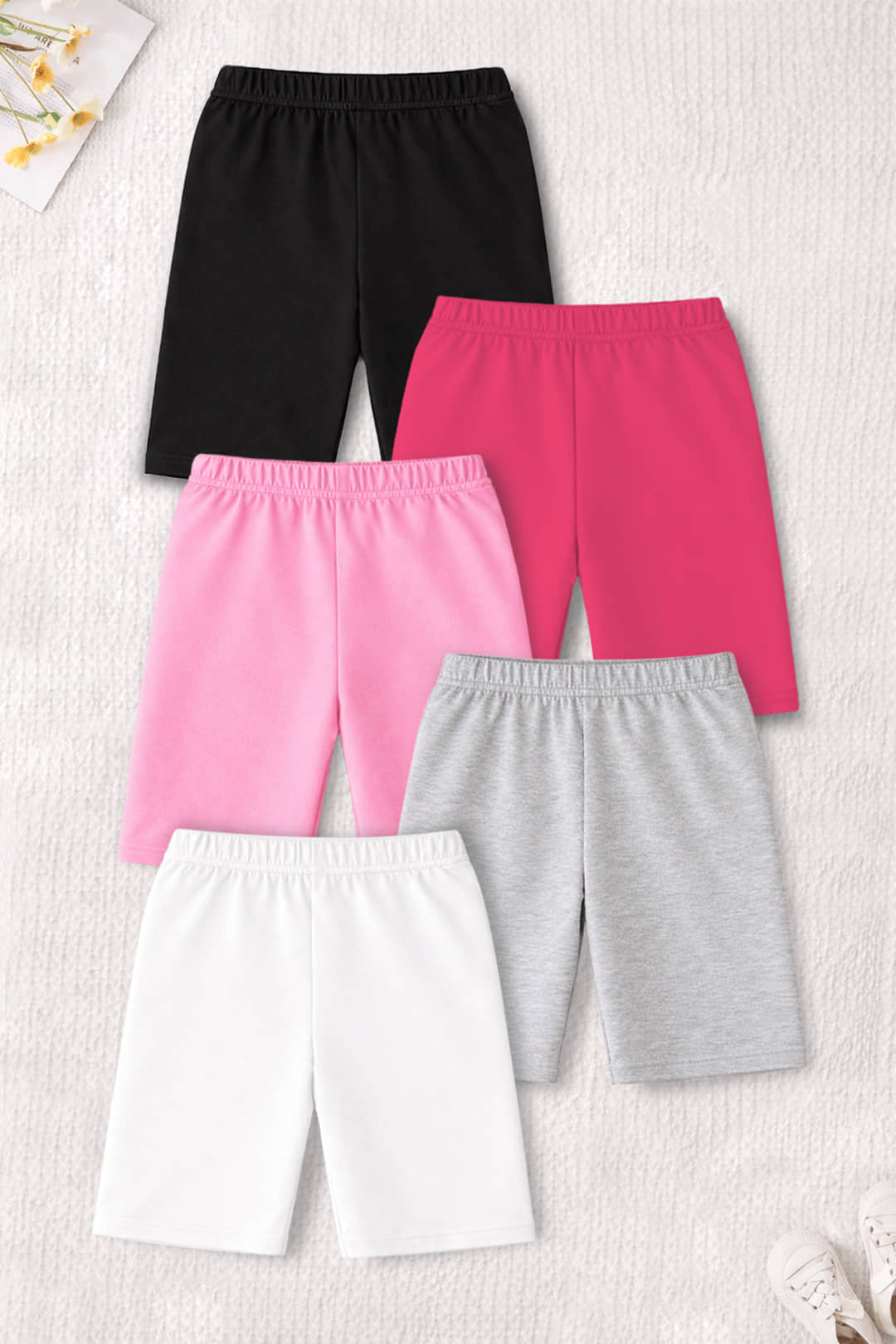 Trampoline Pack of 5 Girls Cotton Shorts ( Multicolor ) - Shorts | Buy online on ZillyBuy