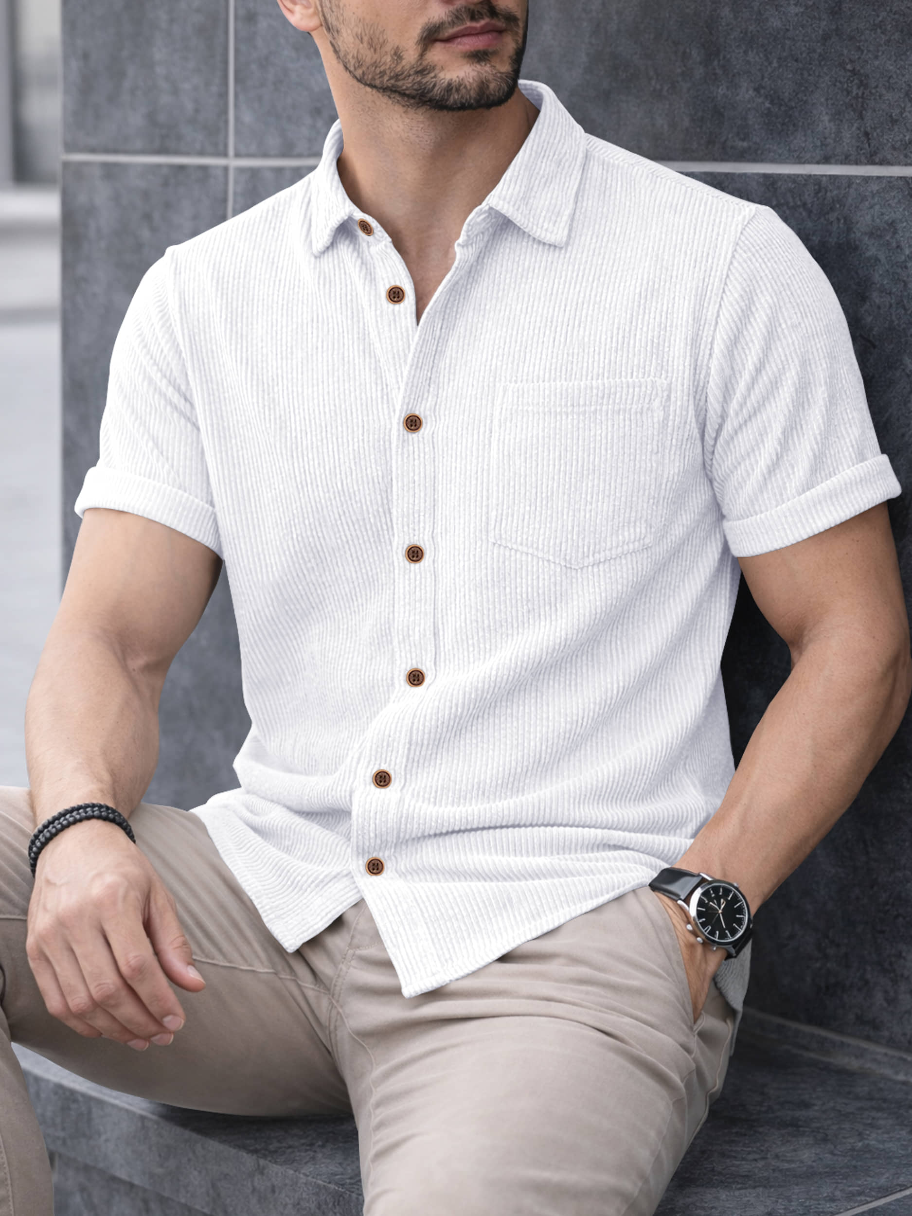 Eyebogler Cotton Blend Regular Fit Solids Half Sleeves Men's Casual Shirt - Blue ( Pack of 1 )