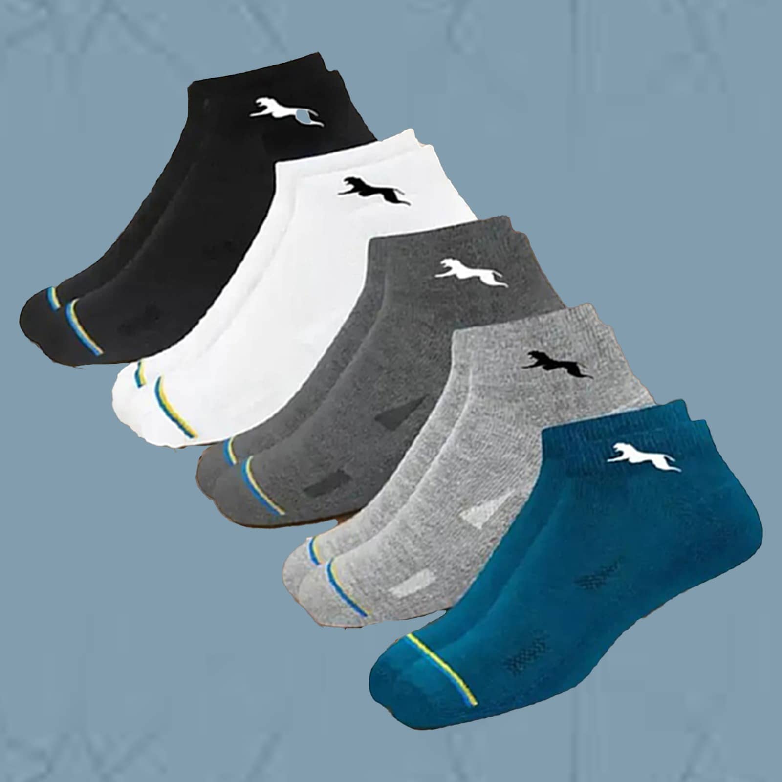 VAMEAR Pack of 5 Men's Cotton Ankle Length Socks ( Multicolor ) - Socks | Buy online on ZillyBuy