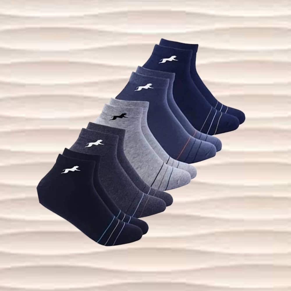 VAMEAR Pack of 5 Men's Cotton Blend Ankle Length Socks ( Multicolor ) - Socks | Buy online on ZillyBuy