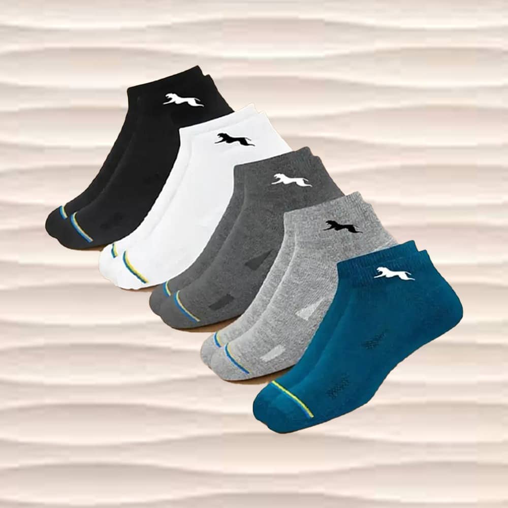 VAMEAR Pack of 5 Men's Cotton Ankle Length Socks ( Multicolor ) - Socks | Buy online on ZillyBuy