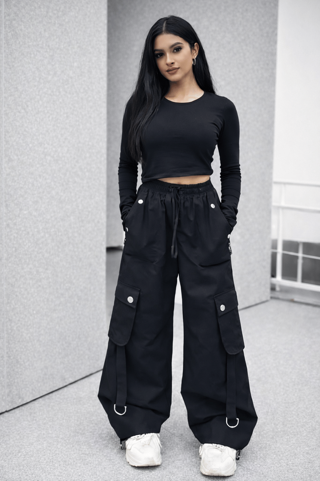 Canblar Women Cotton Wide Leg Trousers ( White ) - Trousers | Buy online on ZillyBuy