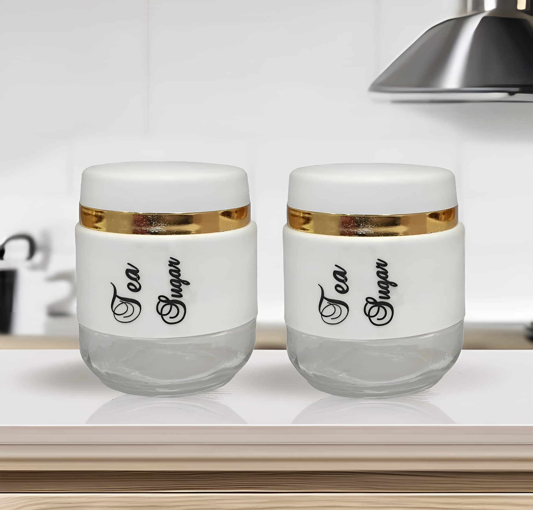 Inpro Ideal for Dry Fruits Glass White Multi-Purpose Container ( Set of 2 )