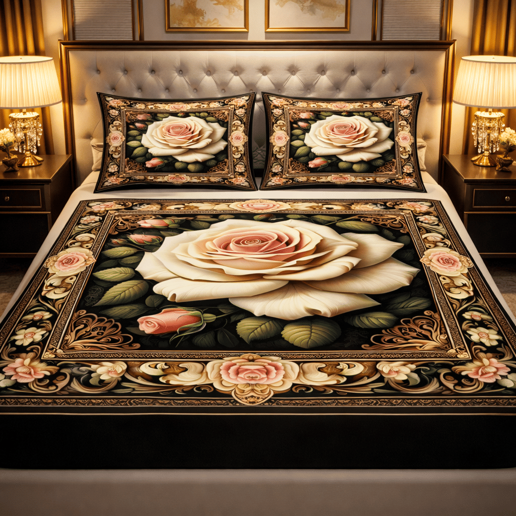 SWIZIER Multicolor Cotton 1 Double Bedsheet with 2 Pillow Covers ( 254 cm x 228 cm )
