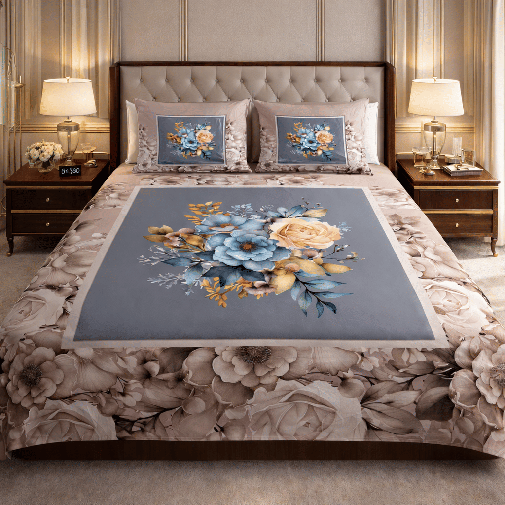 SWIZIER Multicolor Cotton 1 Double Bedsheet with 2 Pillow Covers ( 254 cm x 228 cm )