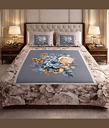 SWIZIER Multicolor Cotton 1 Double Bedsheet with 2 Pillow Covers ( 254 cm x 228 cm )