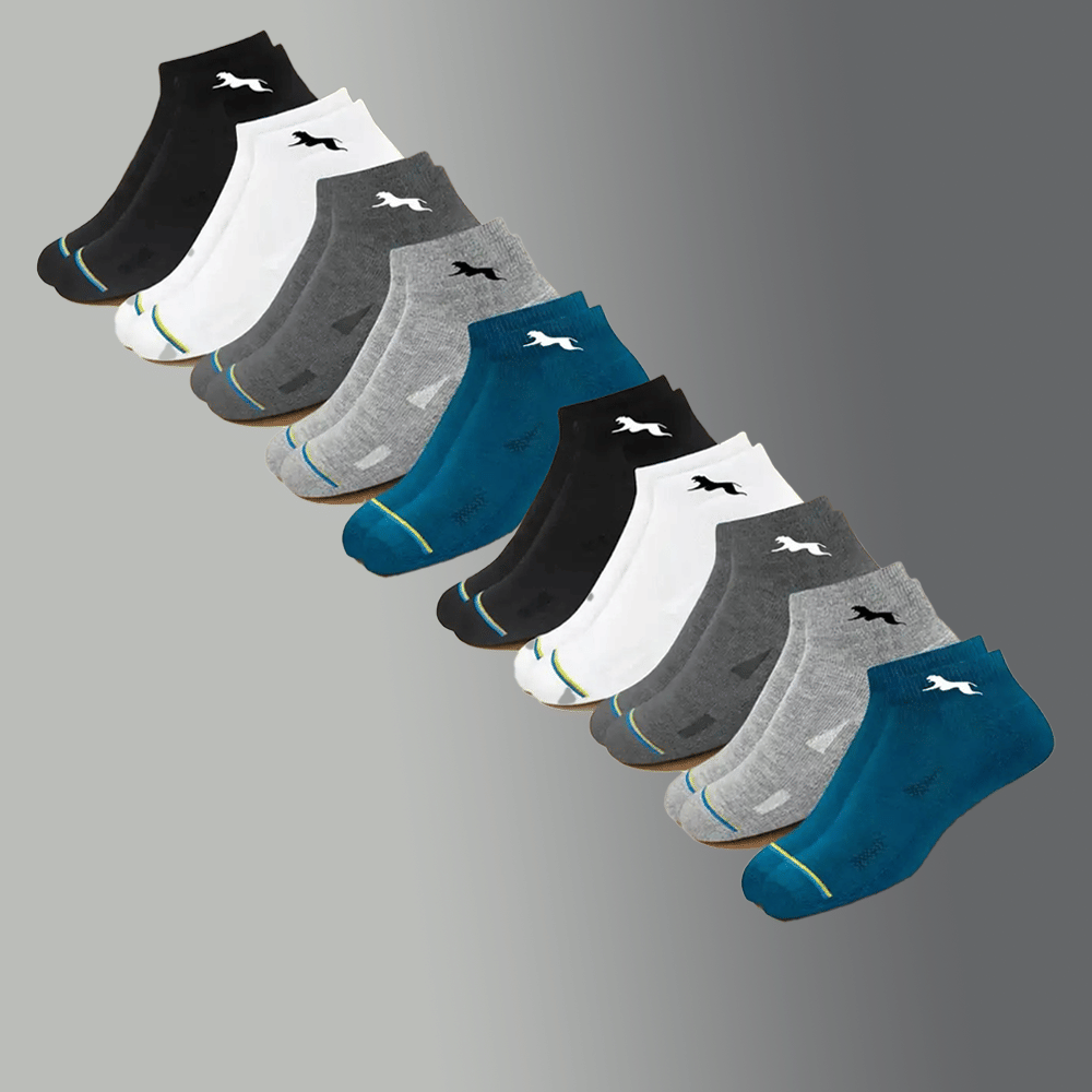 VAMEAR Pack of 10 Men's Cotton Ankle Length Socks ( Multicolor ) - Socks | Buy online on ZillyBuy