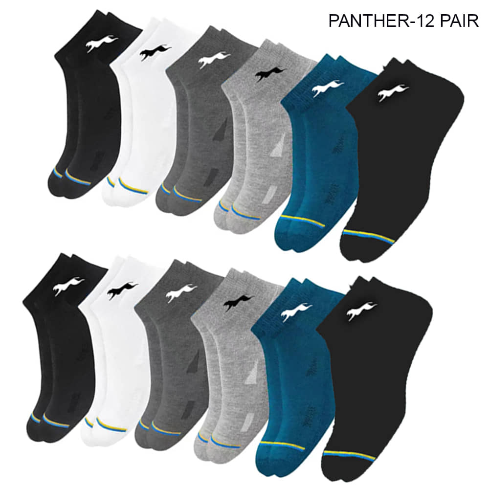 VAMEAR Pack of 12 Men's Cotton Ankle Length Socks ( Multicolor ) - Socks | Buy online on ZillyBuy