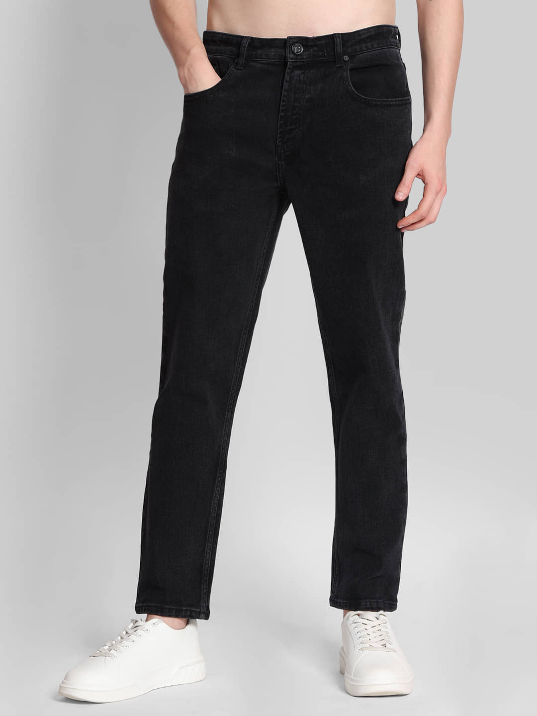 Bene Kleed Regular Fit Solid Men's Jeans - Charcoal ( Pack of 1 ) - Jeans | Buy online on ZillyBuy