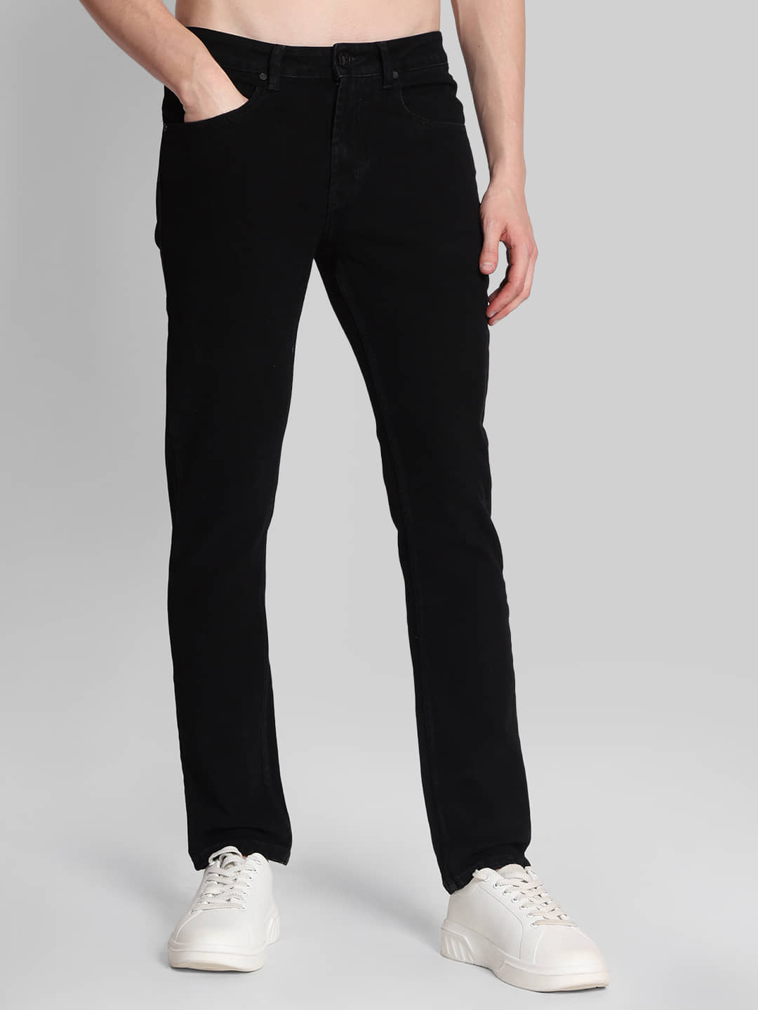Bene Kleed Slim Fit Solid Men's Jeans - Black ( Pack of 1 ) - Jeans | Buy online on ZillyBuy