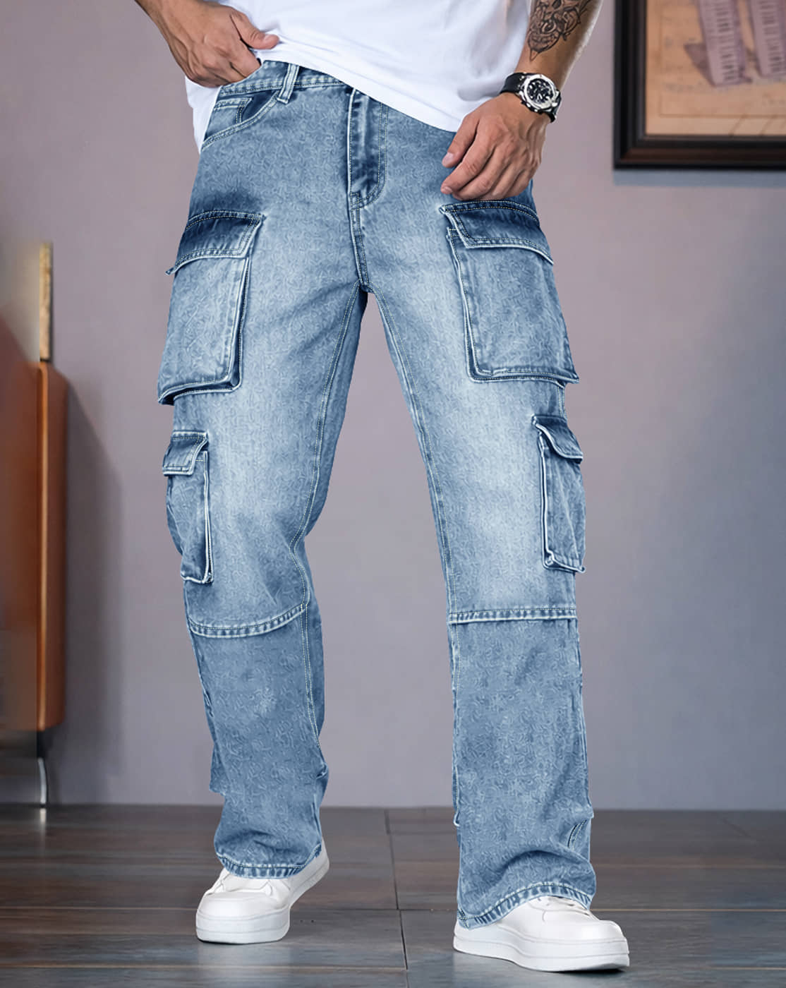 Eyebogler Clean Look Men's Jeans - Blue ( Pack of 1 ) - Jeans | Buy online on ZillyBuy