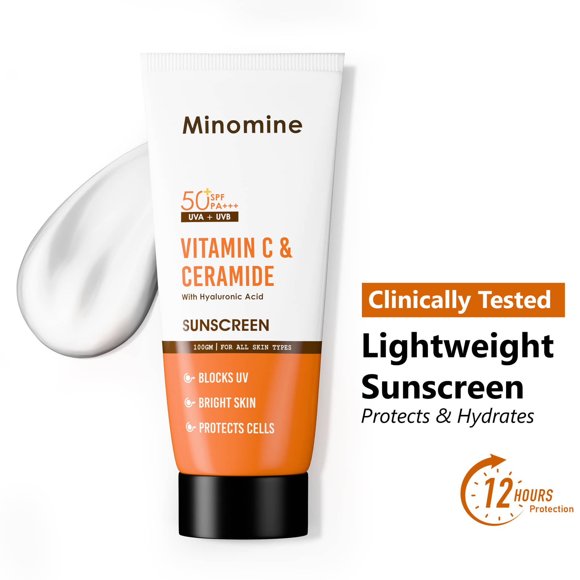 Minomine SPF 50 Sunscreen Cream For All Skin Type ( Pack of 1 )