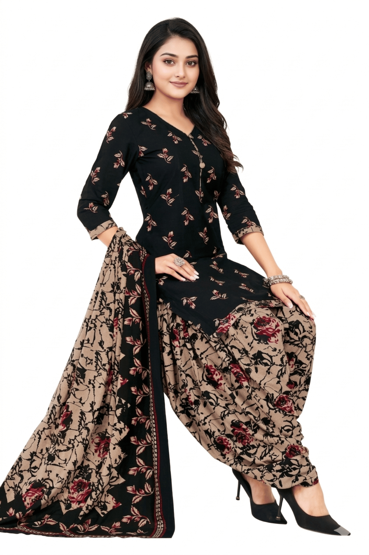 shree jeenmata collection Women's Cotton Unstitched Salwar Suit - Unstitched Fabrics | Buy online on ZillyBuy