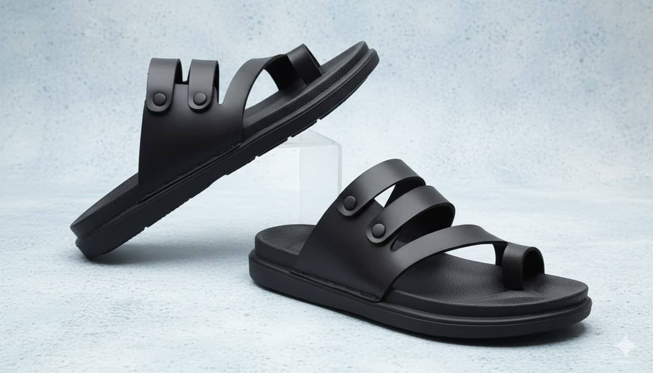 Akiko - Black Men's Sandals