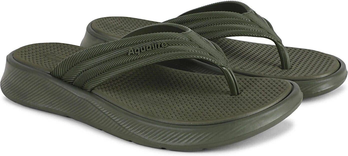 Aqualite Olive Men's Thong Flip Flop
