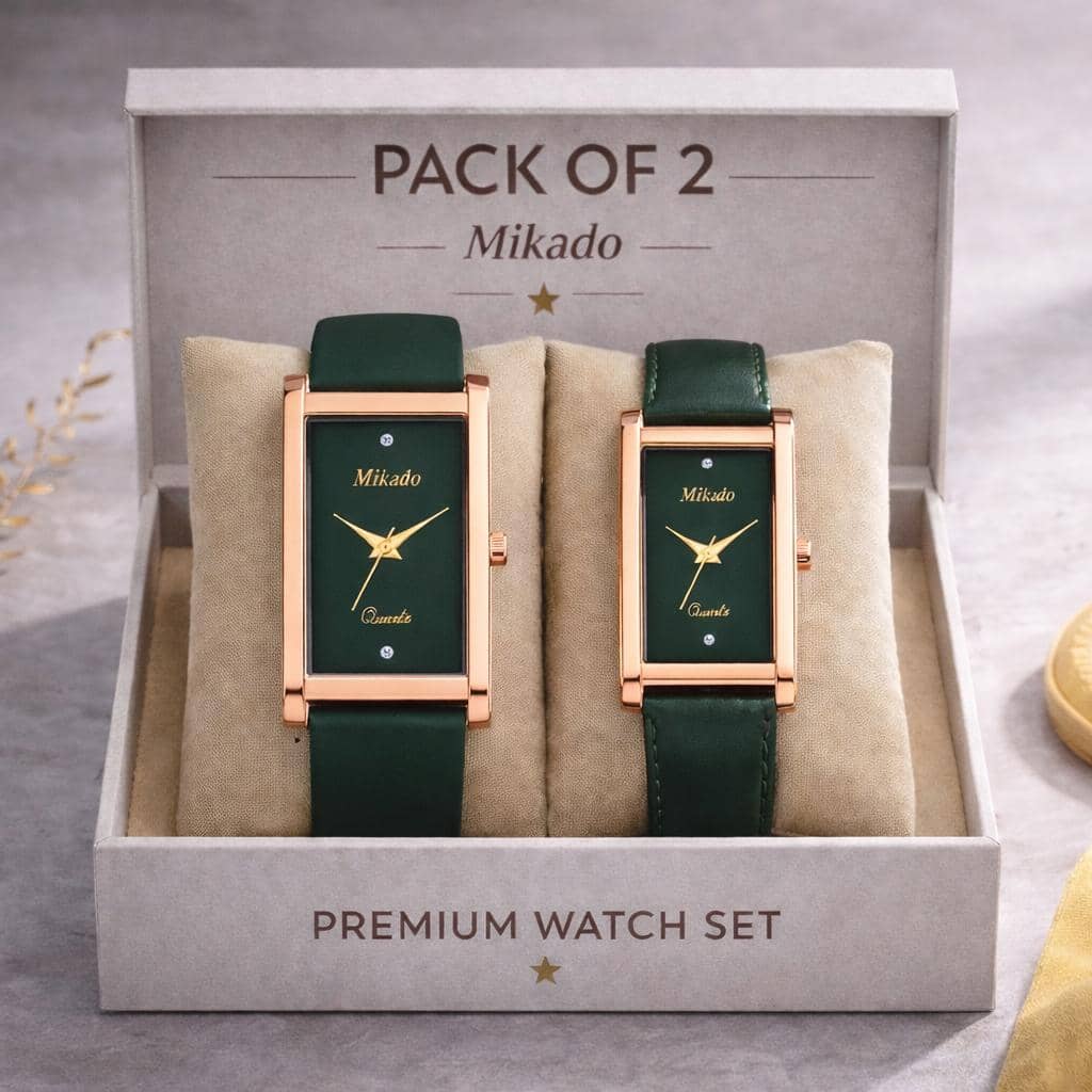 Mikado Green Silicon Analog Couple's Watch