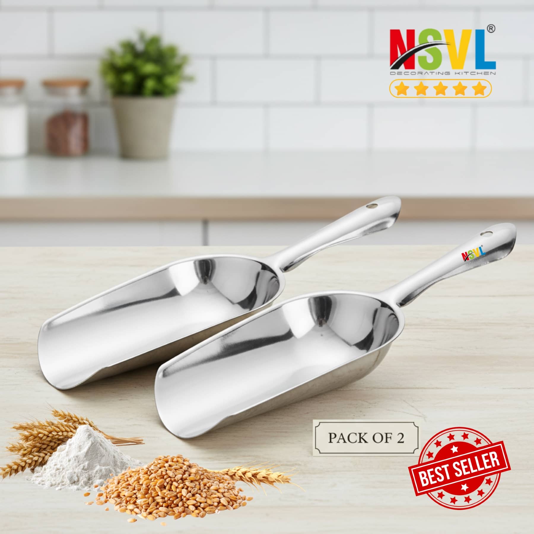 NSVL Steel Ice Cream Scoop