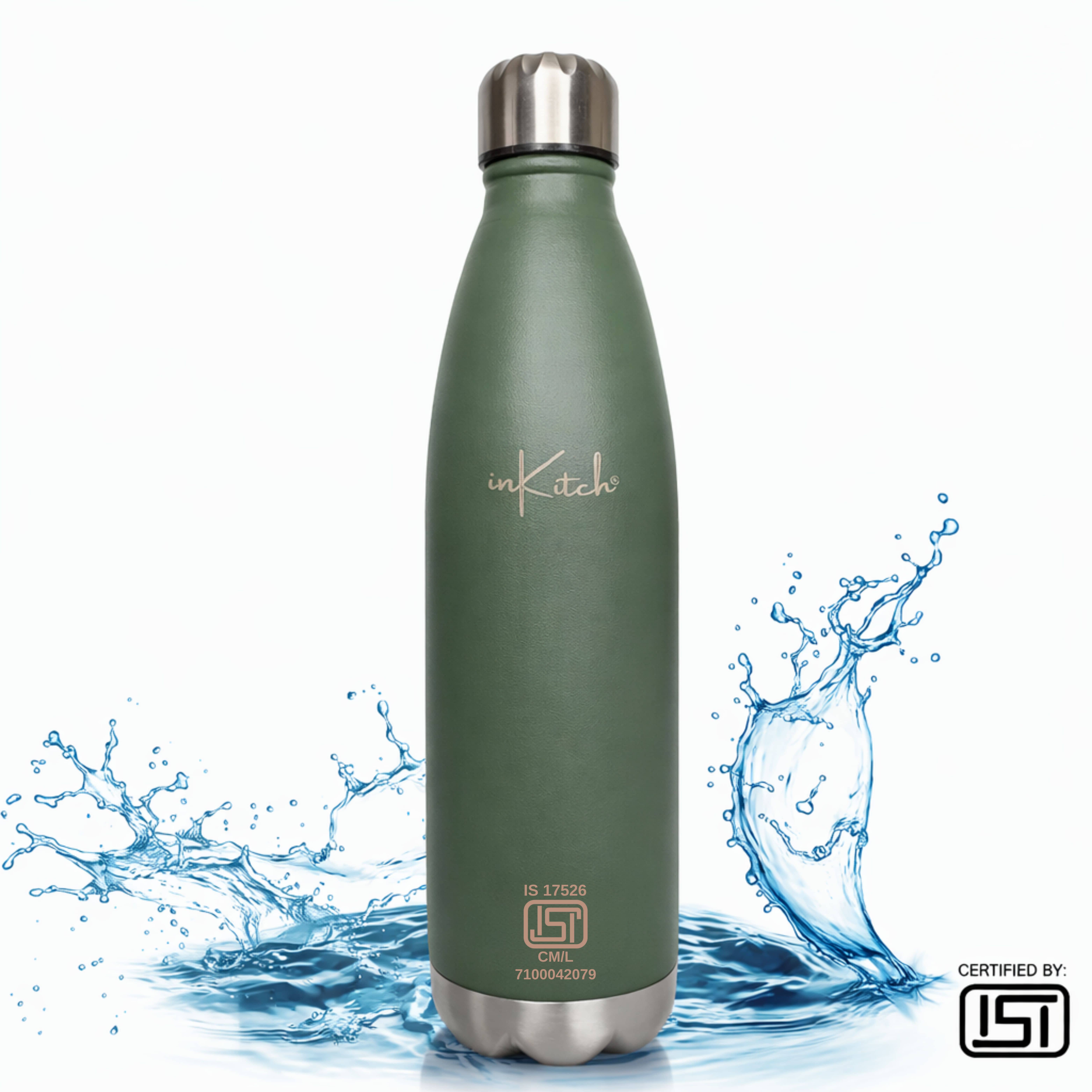 inKitch Double Walled Vacuum Silver Thermosteel Flask ( 1000 ml )