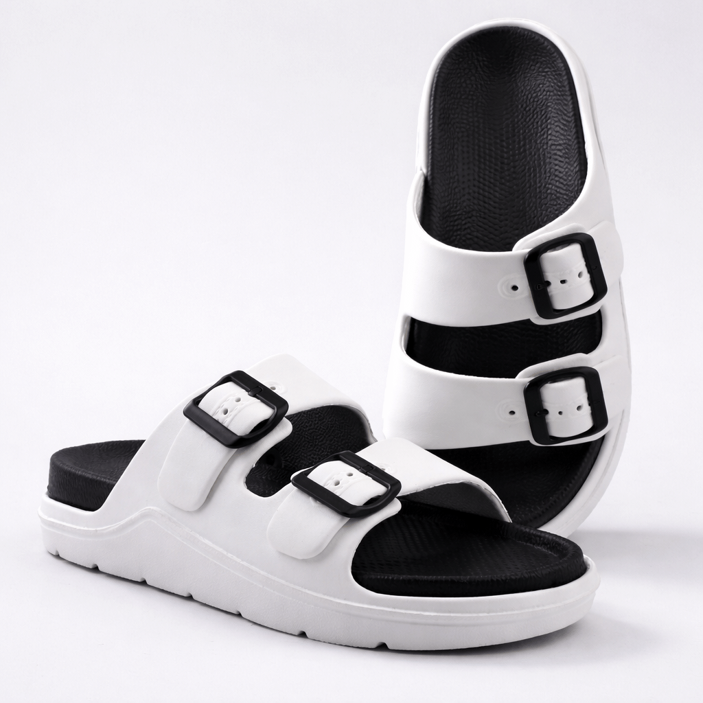 Clymb White Men's Daily Slipper