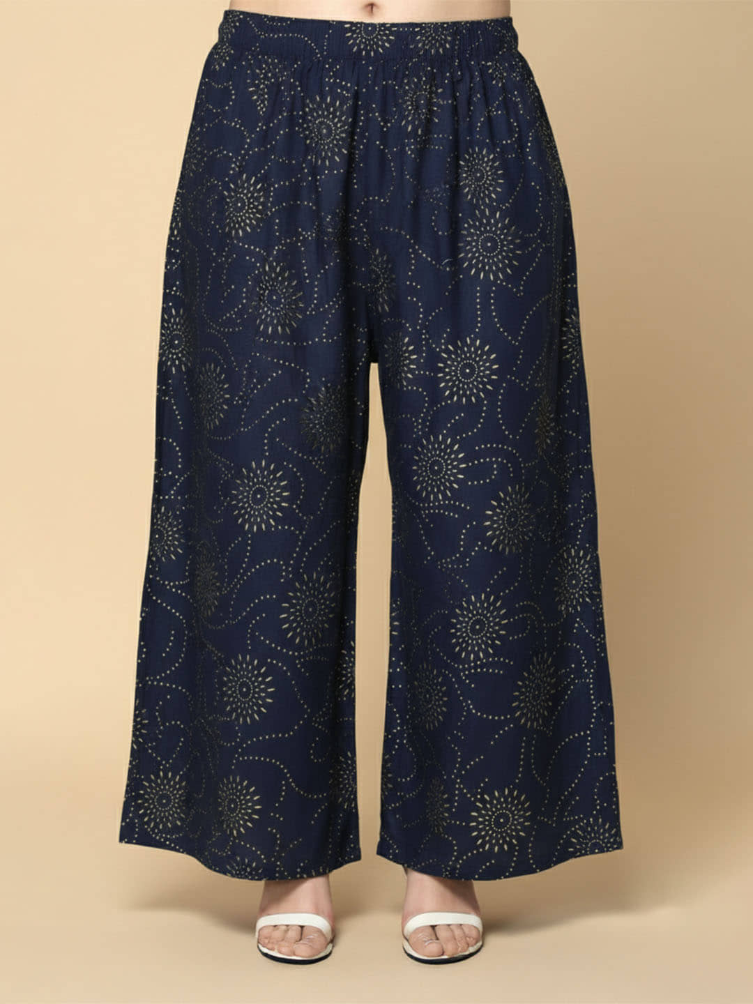 LYRA Women Rayon Printed Palazzos ( Multicolor 4 )