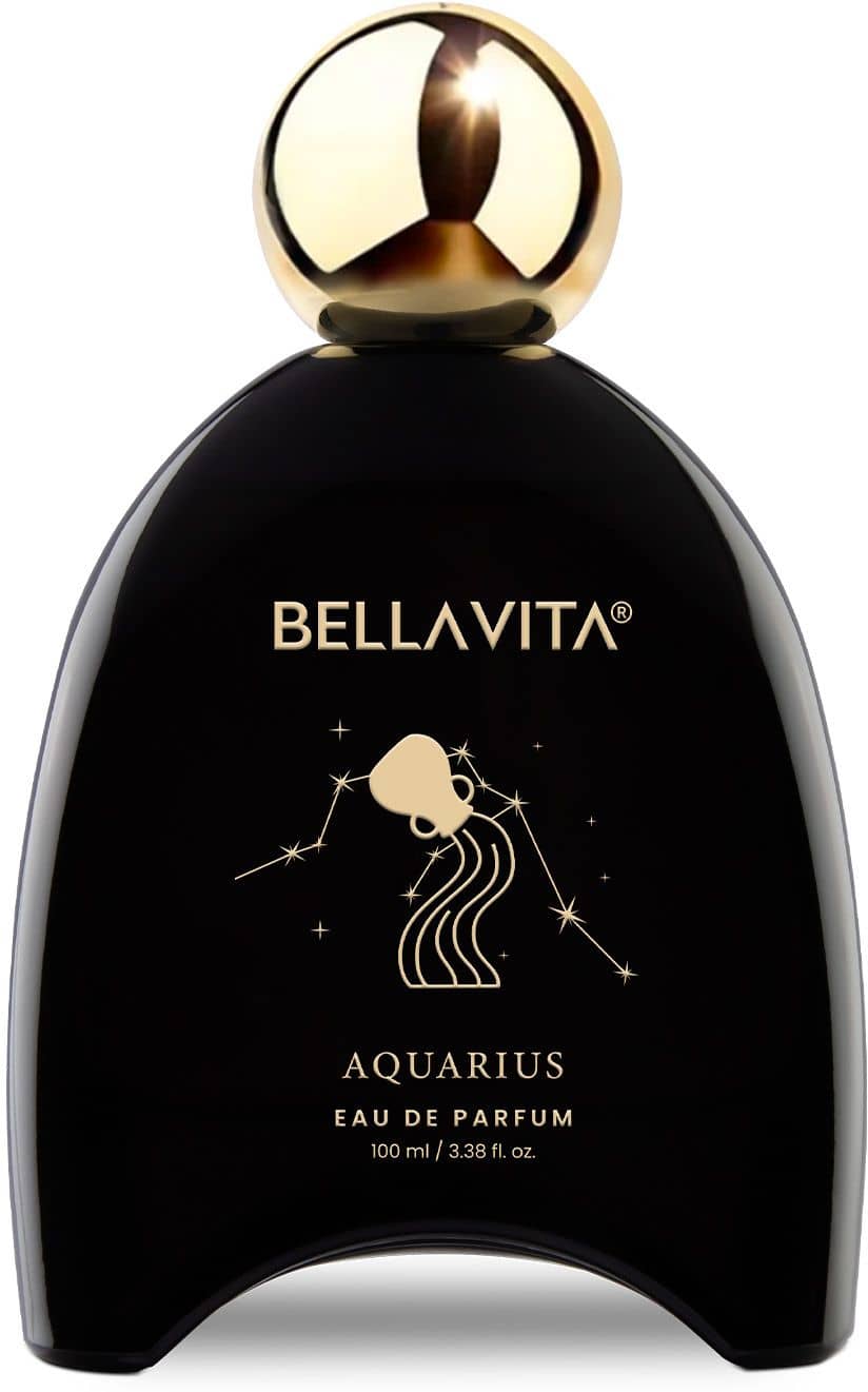 BELLAVITA Zodiac Collection Aquarius EDP Unisex | Bergamot, Tonka and Musk | Premium Long Lasting Fragrance Perfume for Men and Women, 100ml
