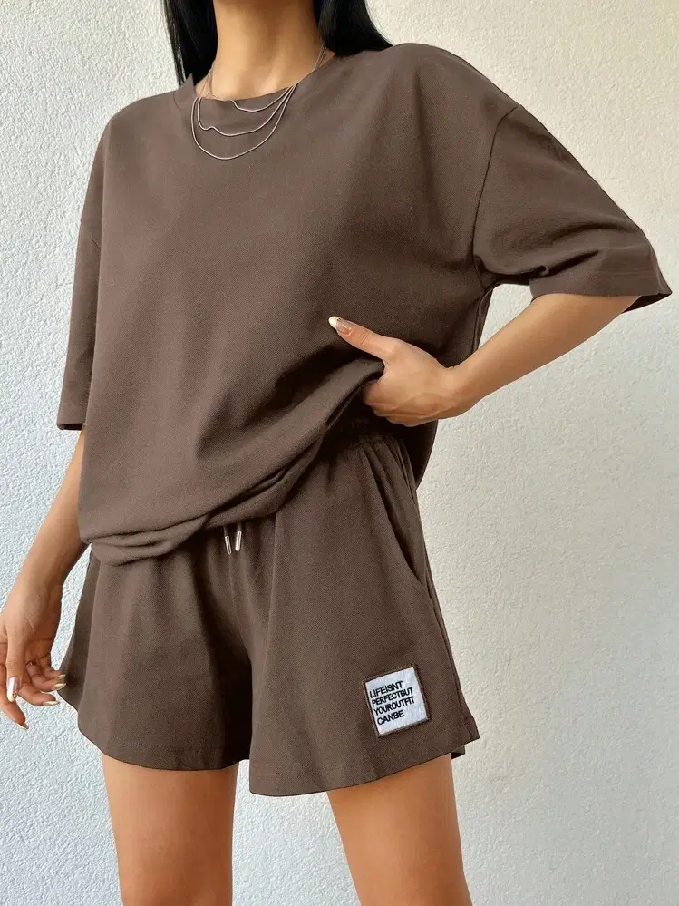 Christy World Women T-Shirt With Shorts Co-Ord Set ( Pink )