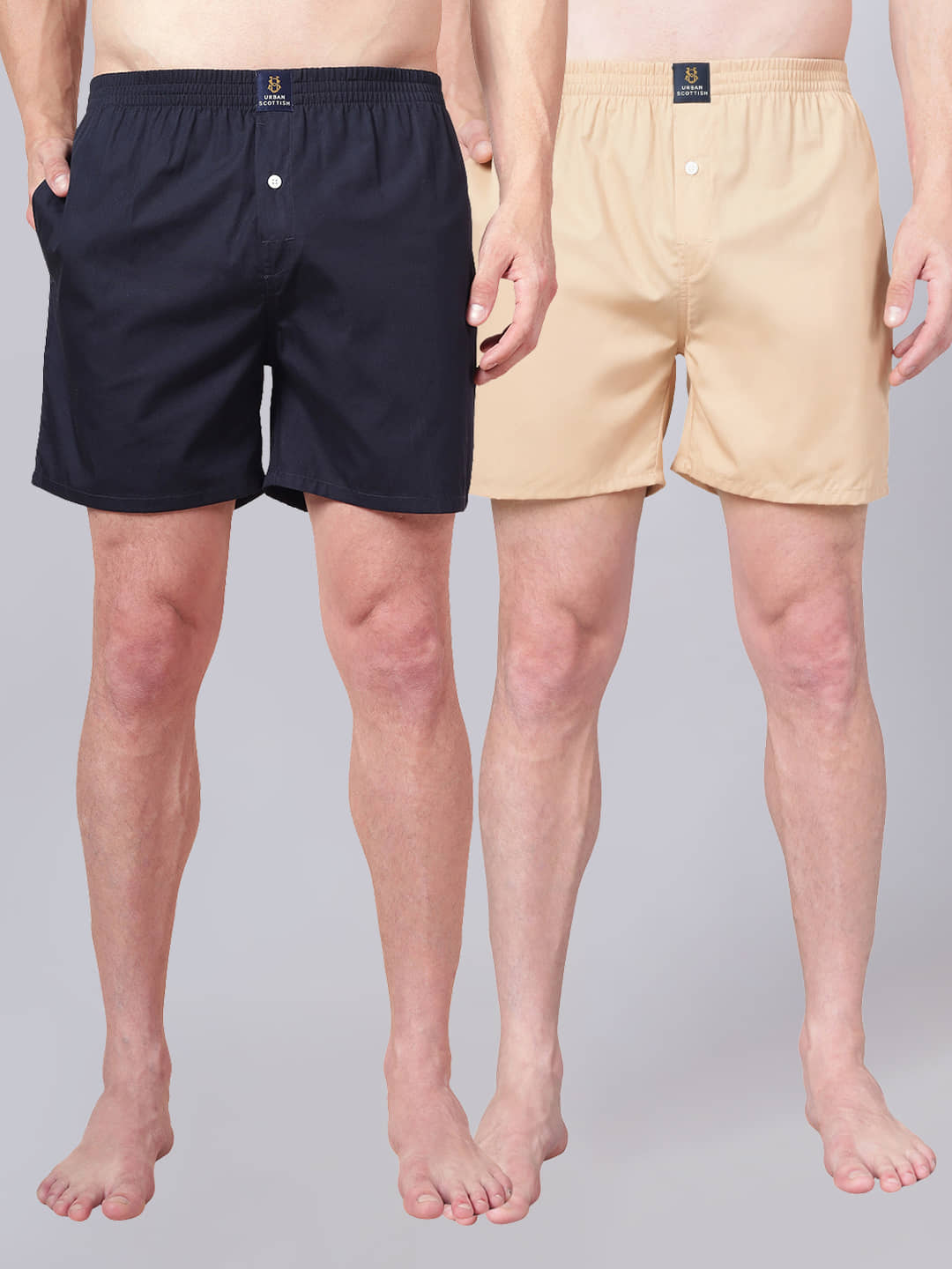 URBAN SCOTTISH Pack of 2 Cotton Boxers For Men's ( Multi )