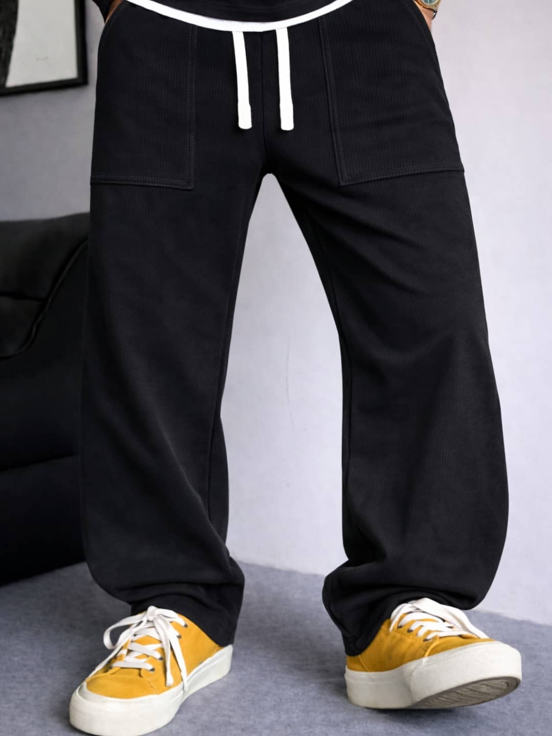 Deslizar Black Polyester Men's Trackpants ( Pack of 1 ) - Track Pants | Buy online on ZillyBuy