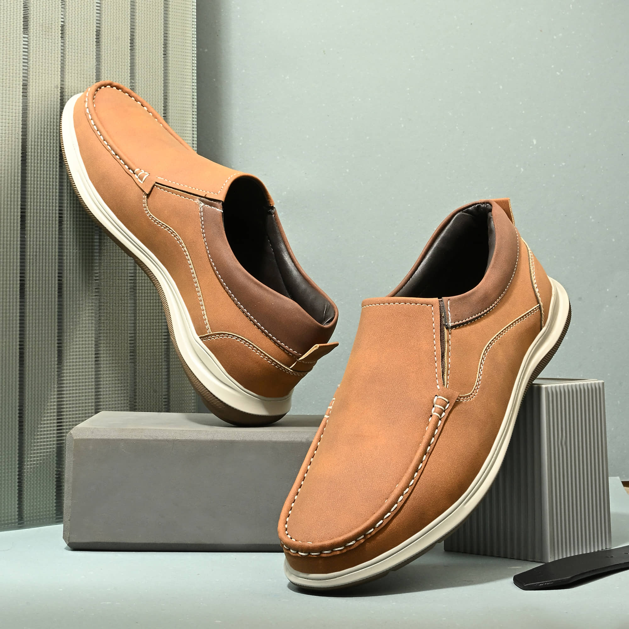 Leeport Tan Men's Boat Shoes - Casual Shoes | Buy online on ZillyBuy