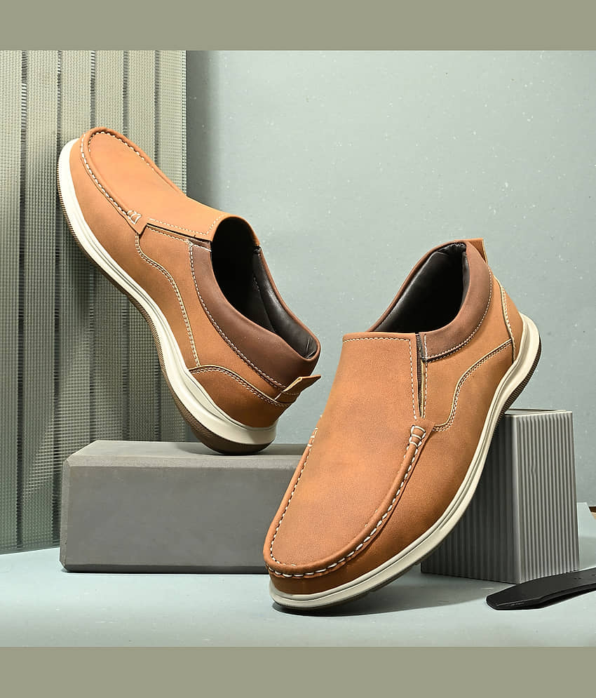 Leeport Tan Men's Boat Shoes - Casual Shoes | Buy online on ZillyBuy