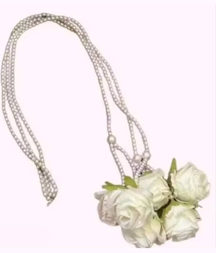THRIFTKART White Women's Hair Ribbons ( Pack of 1 ) - Jewellery Sets | Buy online on ZillyBuy