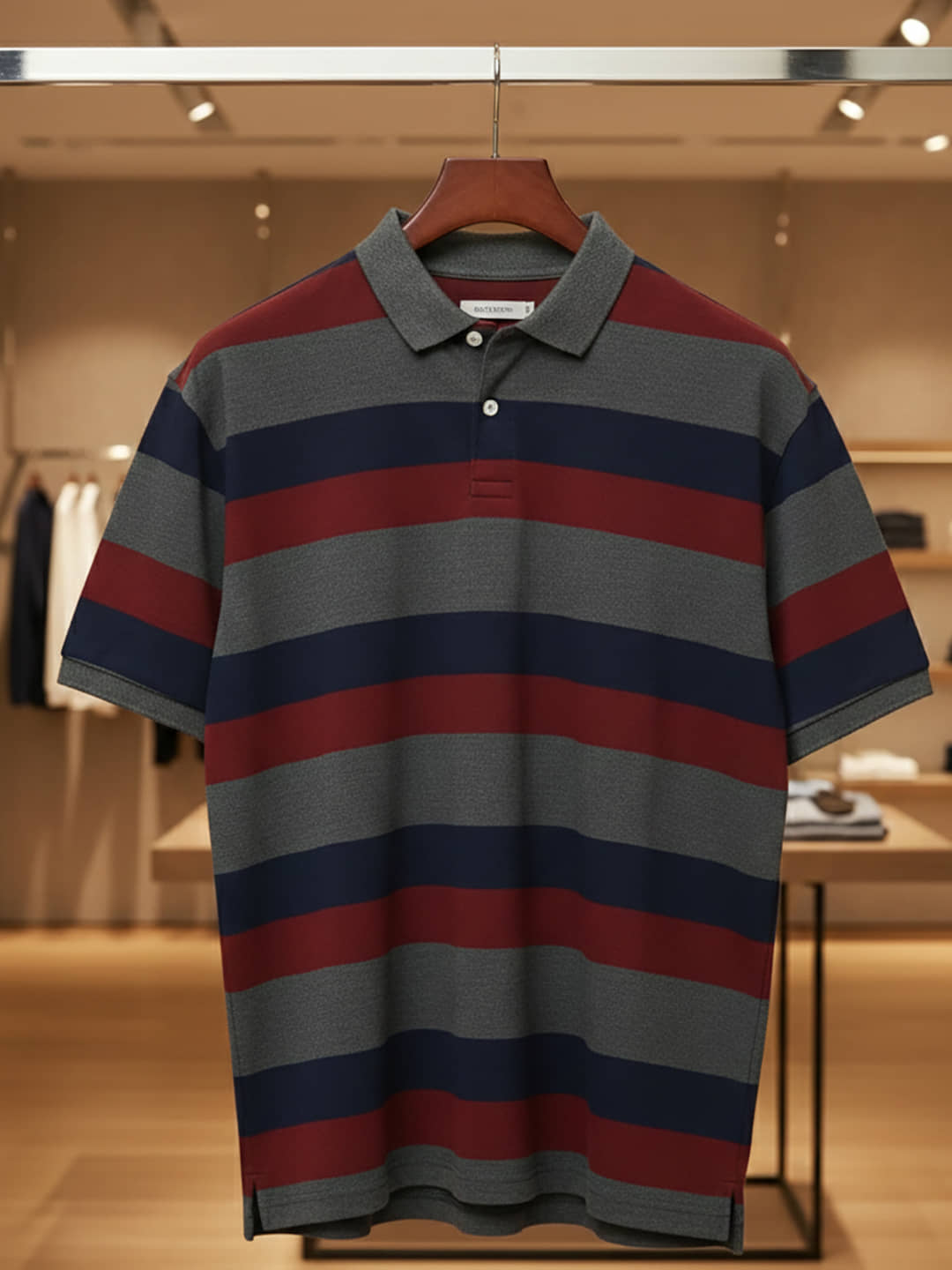GET GOLF Women Cotton Blend Oversized Fit Polo Collar T-Shirt ( Multicolor )