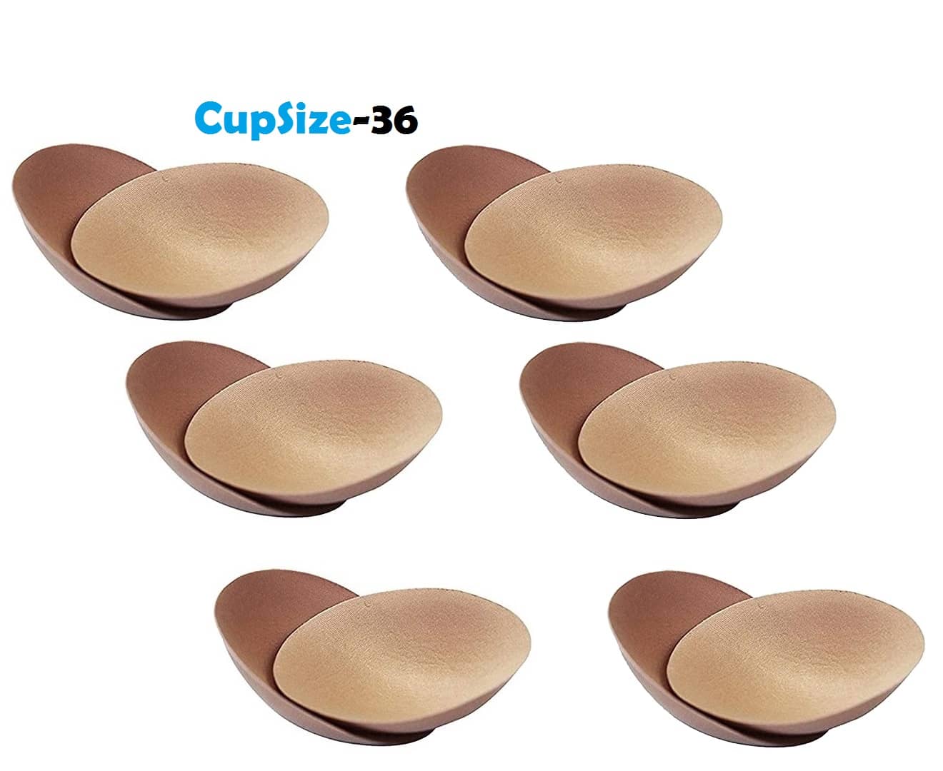ROKONIC® Bra Cups Pad for Women Round Cotton Cup Bra Pads Blouse Cups Pads(Skin) Pack of 6