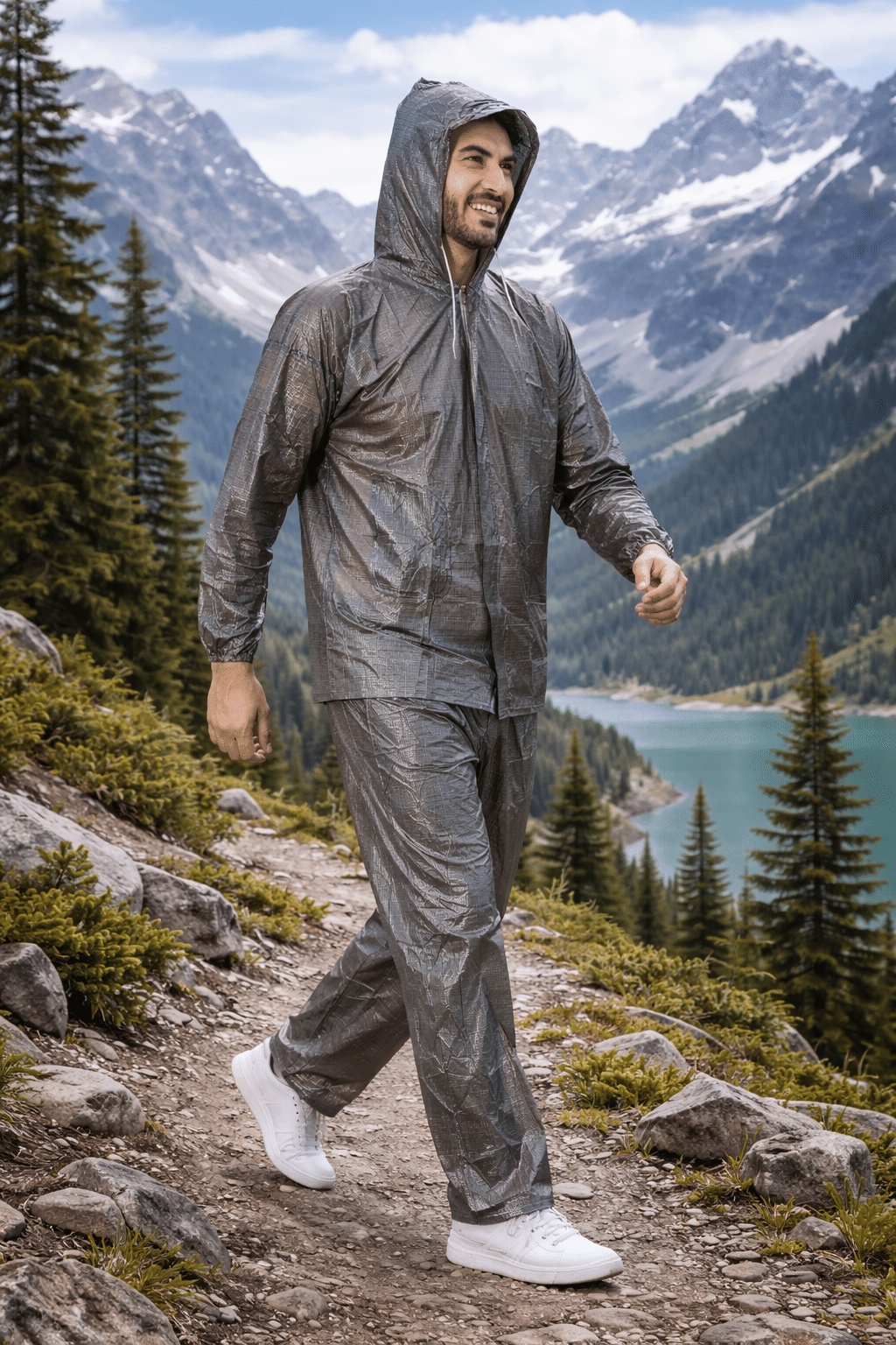 Sindon Olive Nylon Men's Rain Suit Set ( Pack of 1 )